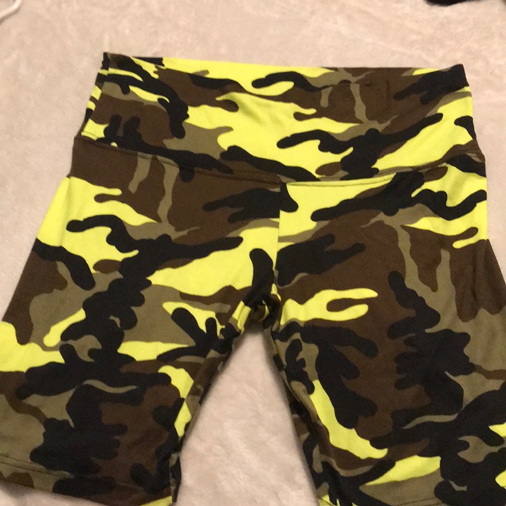 camo biker shorts